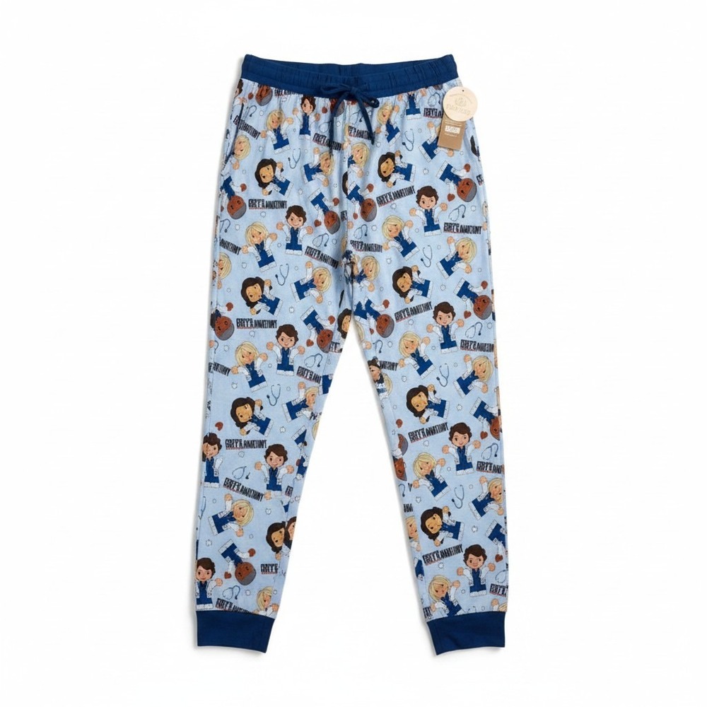 Feral and Free Greys Anatomy Bamboo Viscose Pajama Jogger Pants Blue XXXL NWT